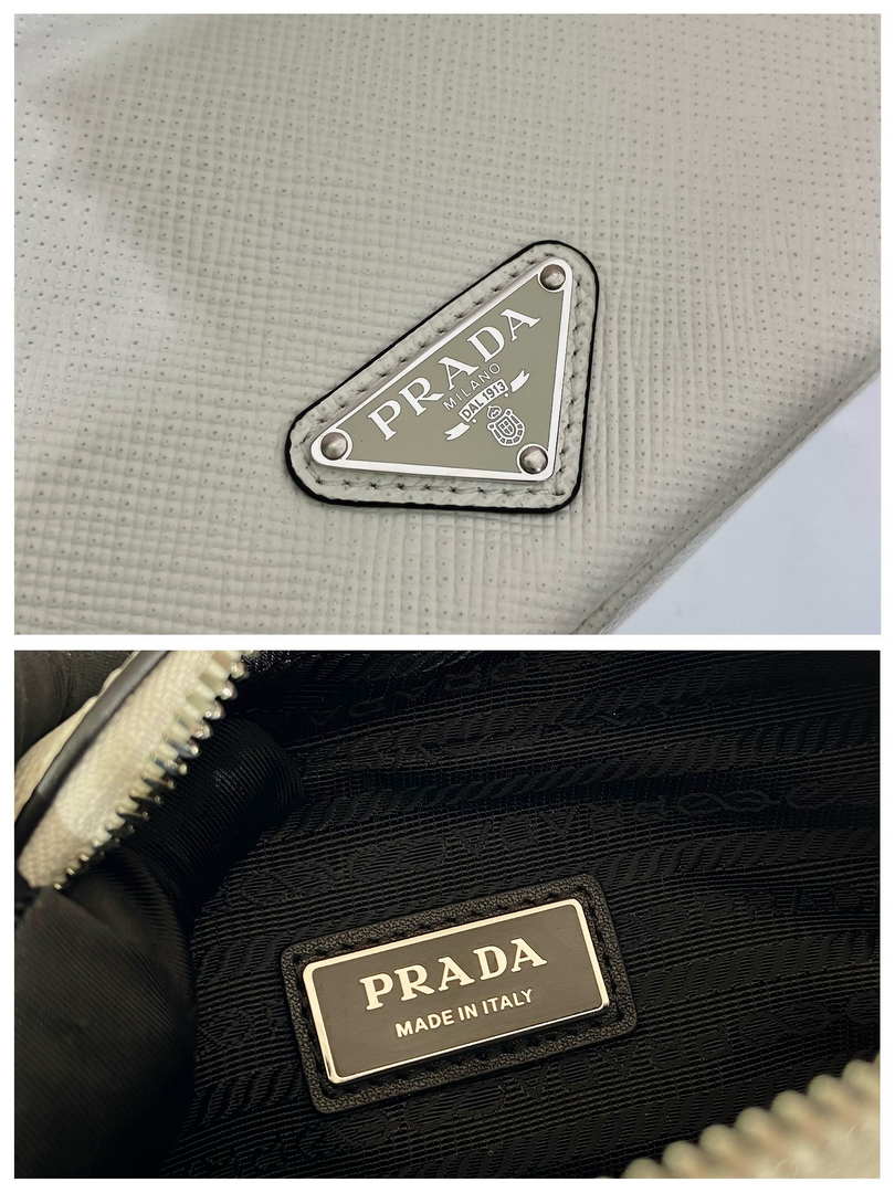 Prada 2VH154 Saffiano leather shoulder bag White