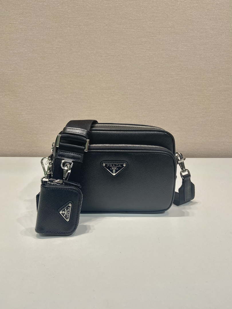 Prada 2VH170 Saffiano leather shoulder bag Black - Default Title - View 1