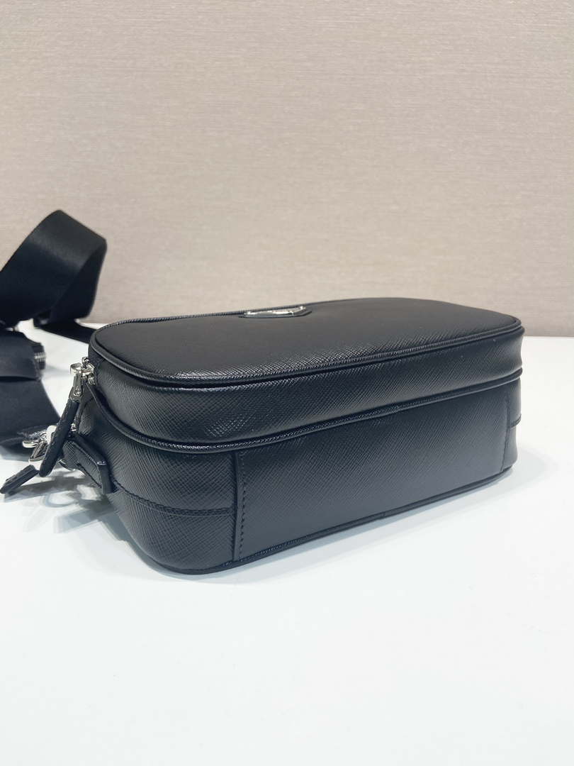 Prada 2VH170 Saffiano leather shoulder bag Black