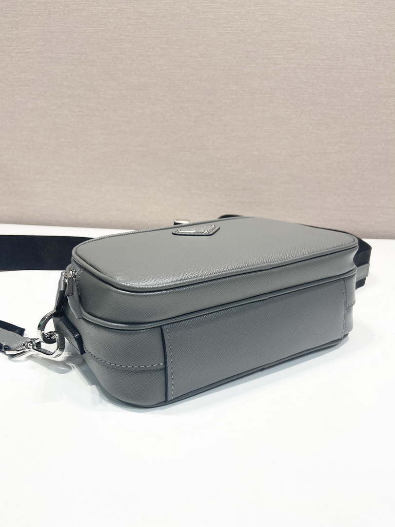 Prada 2VH170 Saffiano leather shoulder bag Gray