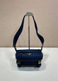 Prada 2VH171 Mini Re-Nylon and leather shoulder bag Navy Blue