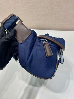 Prada 2VH171 Mini Re-Nylon and leather shoulder bag Navy Blue - Default Title - View 5