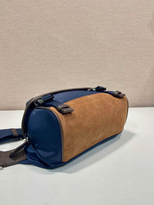 Prada 2VH171 Mini Re-Nylon and leather shoulder bag Navy Blue - Default Title - View 6