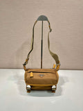 Prada 2VH171 Mini Re-Nylon and leather shoulder bag Tan
