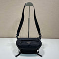 Prada 2VH171 Mini Re-Nylon and leather shoulder bag Black - Default Title - View 1