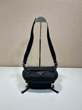 Prada 2VH171 Mini Re-Nylon and leather shoulder bag Black