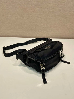 Prada 2VH171 Mini Re-Nylon and leather shoulder bag Black - Default Title - View 2