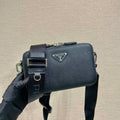 Prada 2VH173 Prada Brique Saffiano leather bag Black - Default Title - View 1