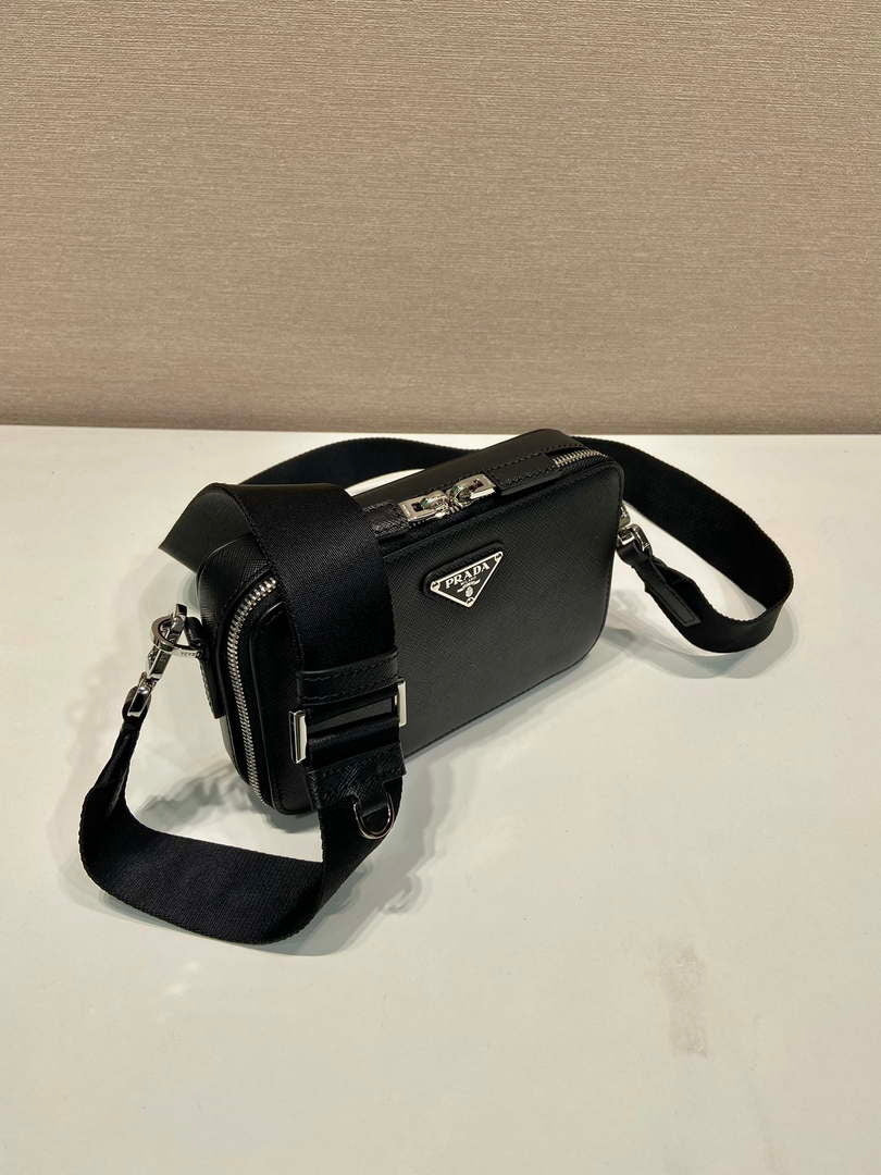 Prada 2VH173 Prada Brique Saffiano leather bag Black - Default Title - View 4