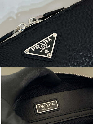 Prada 2VH173 Prada Brique Saffiano leather bag Black - Default Title - View 9