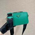 Prada 2VH173 Prada Brique Saffiano leather bag Green - Default Title - View 1