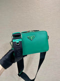 Prada 2VH173 Prada Brique Saffiano leather bag Green