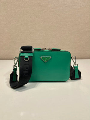 Prada 2VH173 Prada Brique Saffiano leather bag Green - Default Title - View 2