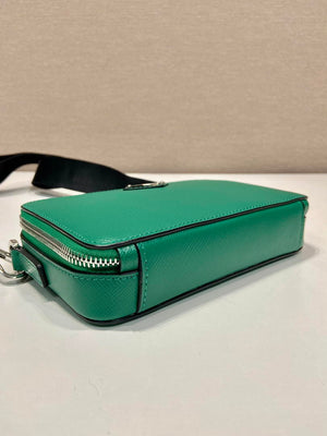 Prada 2VH173 Prada Brique Saffiano leather bag Green - Default Title - View 7