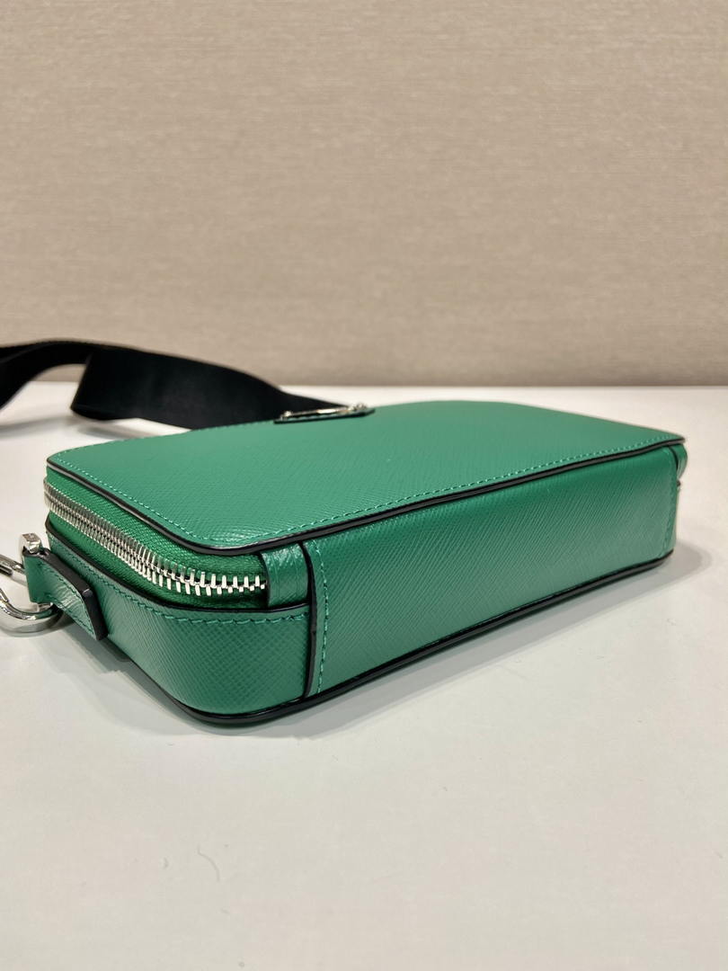 Prada 2VH173 Prada Brique Saffiano leather bag Green