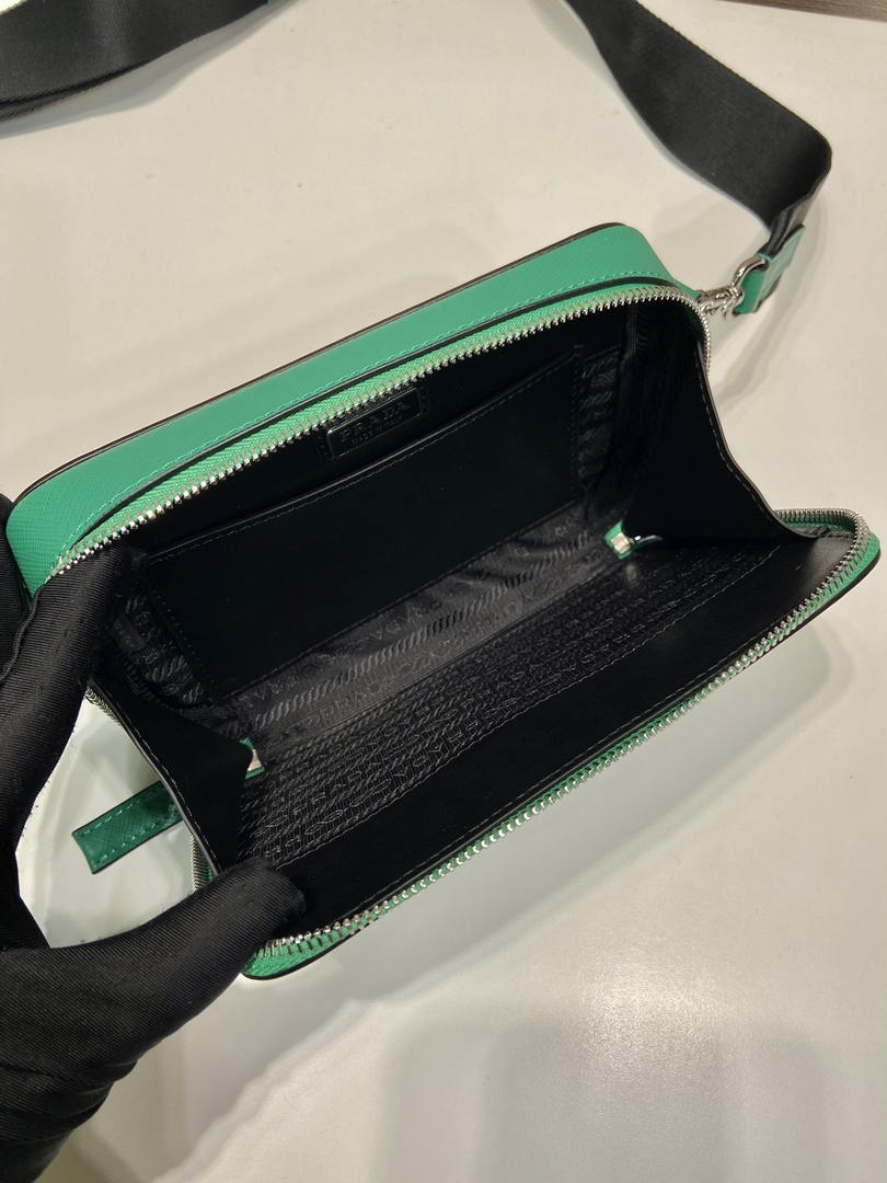 Prada 2VH173 Prada Brique Saffiano leather bag Green