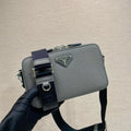 Prada 2VH173 Prada Brique Saffiano leather bag Gray - Default Title - View 1