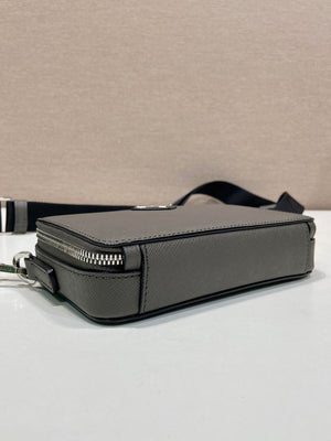 Prada 2VH173 Prada Brique Saffiano leather bag Gray - Default Title - View 7