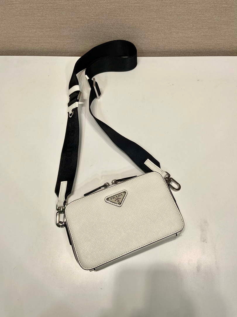 Prada 2VH173 Prada Brique Saffiano leather bag White - Default Title - View 5