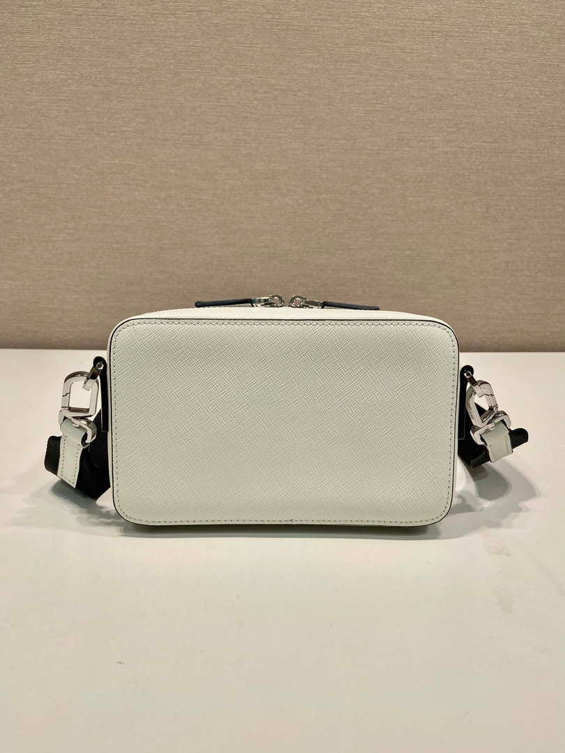 Prada 2VH173 Prada Brique Saffiano leather bag White