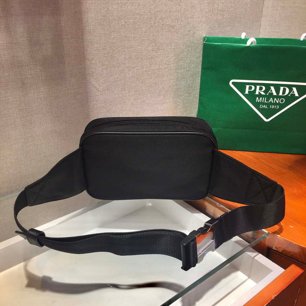 Prada 2VL977 Re-Nylon and Saffiano leather belt bag Black