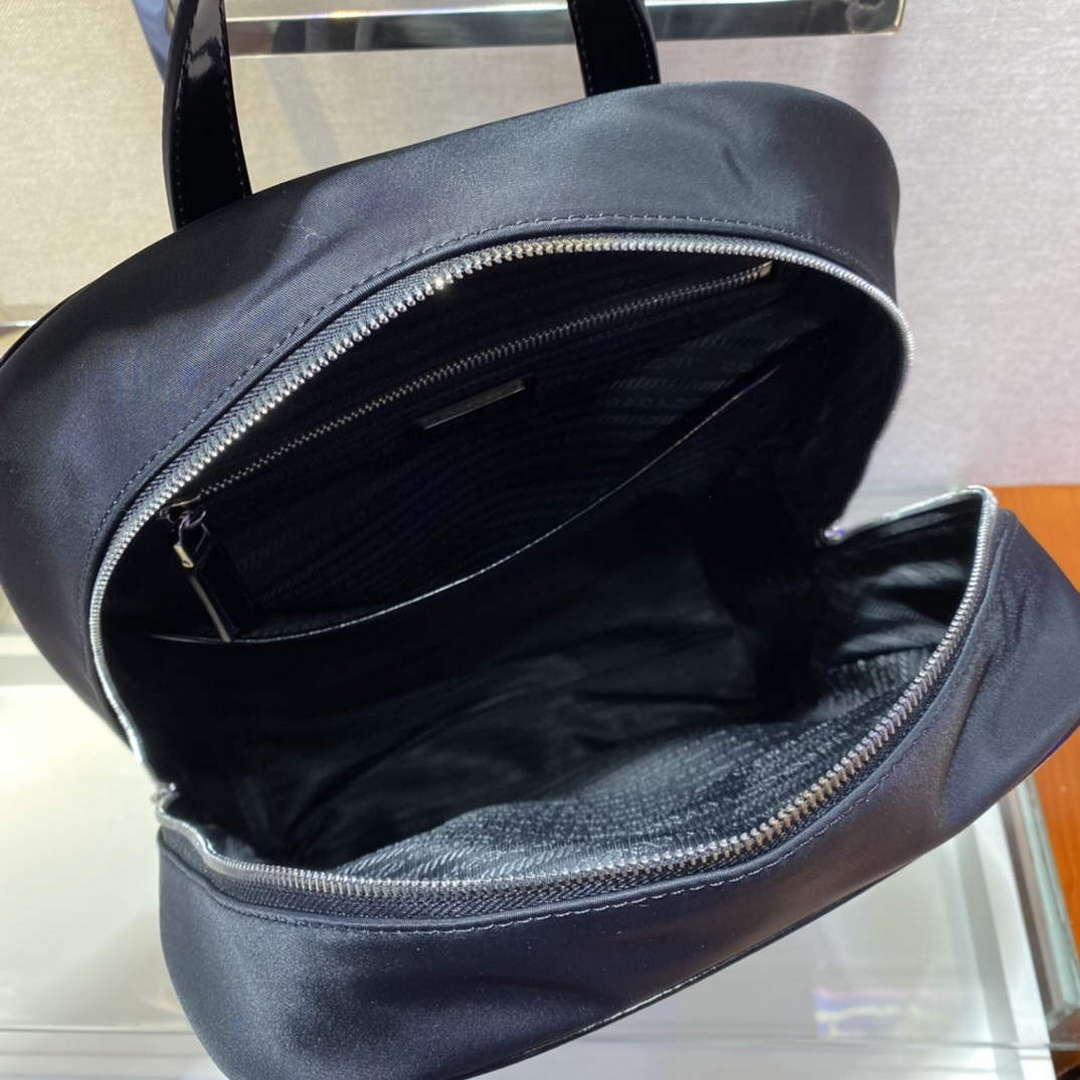 Prada 2VZ084 Re-Nylon and Leather Backpack Black