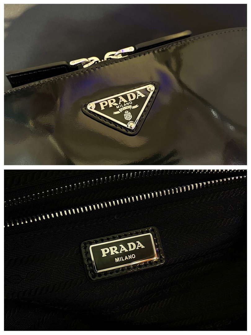 Prada 2VZ084 Re-Nylon and Leather Backpack Black