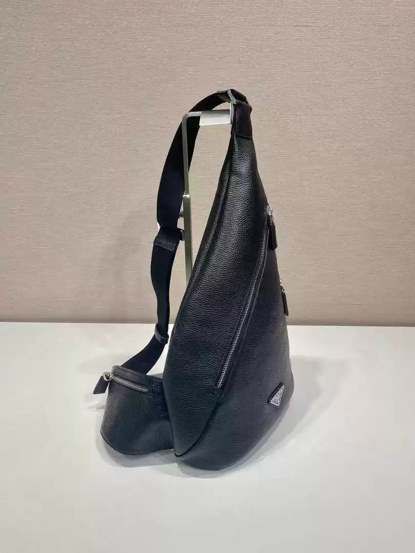 Prada 2VZ092 Prada Cross leather bag Black