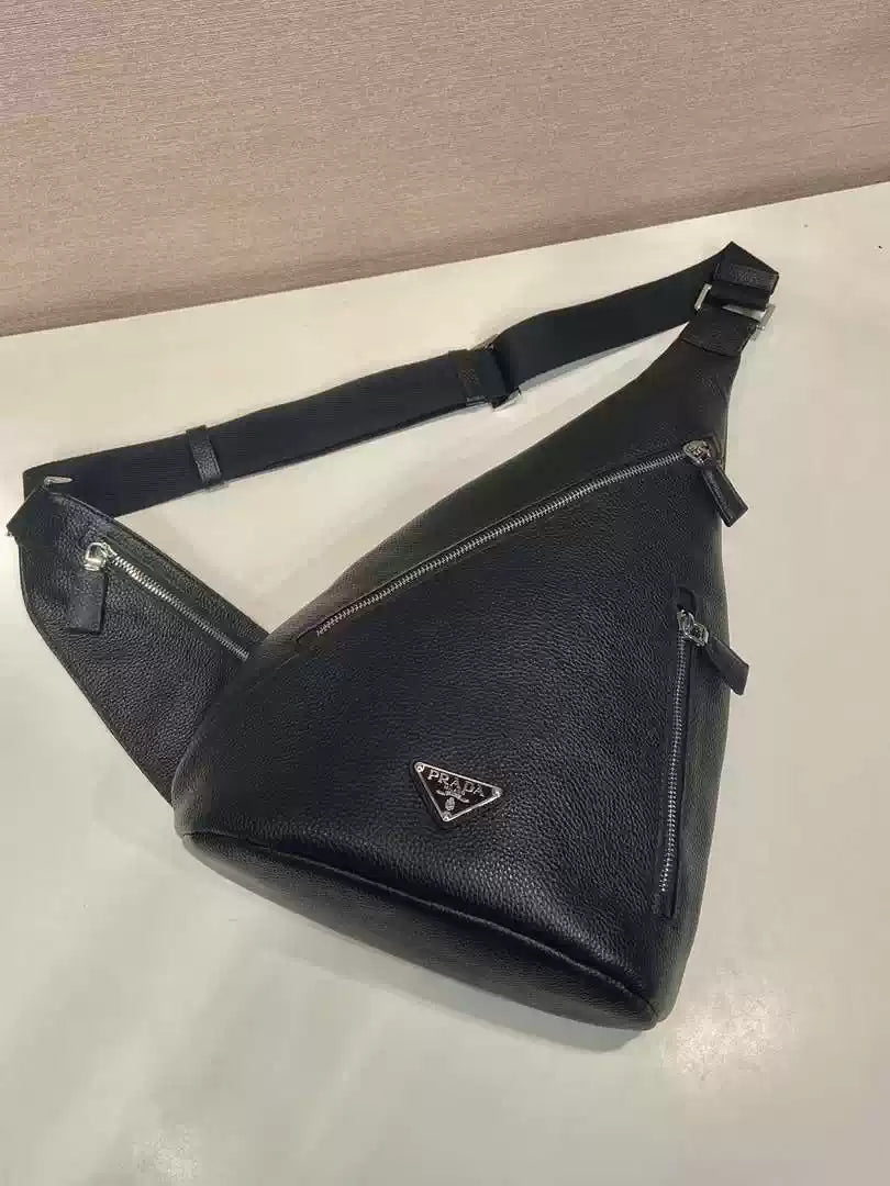 Prada 2VZ092 Prada Cross leather bag Black