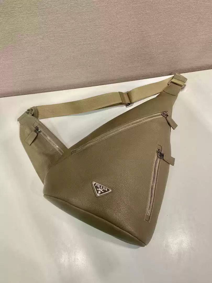 Prada 2VZ092 Prada Cross leather bag Gray