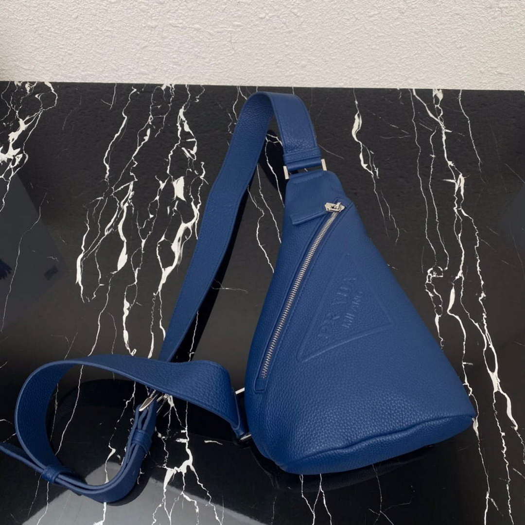 Prada 2VZ098 Prada Cross Leather Bag Blue - Default Title - View 4