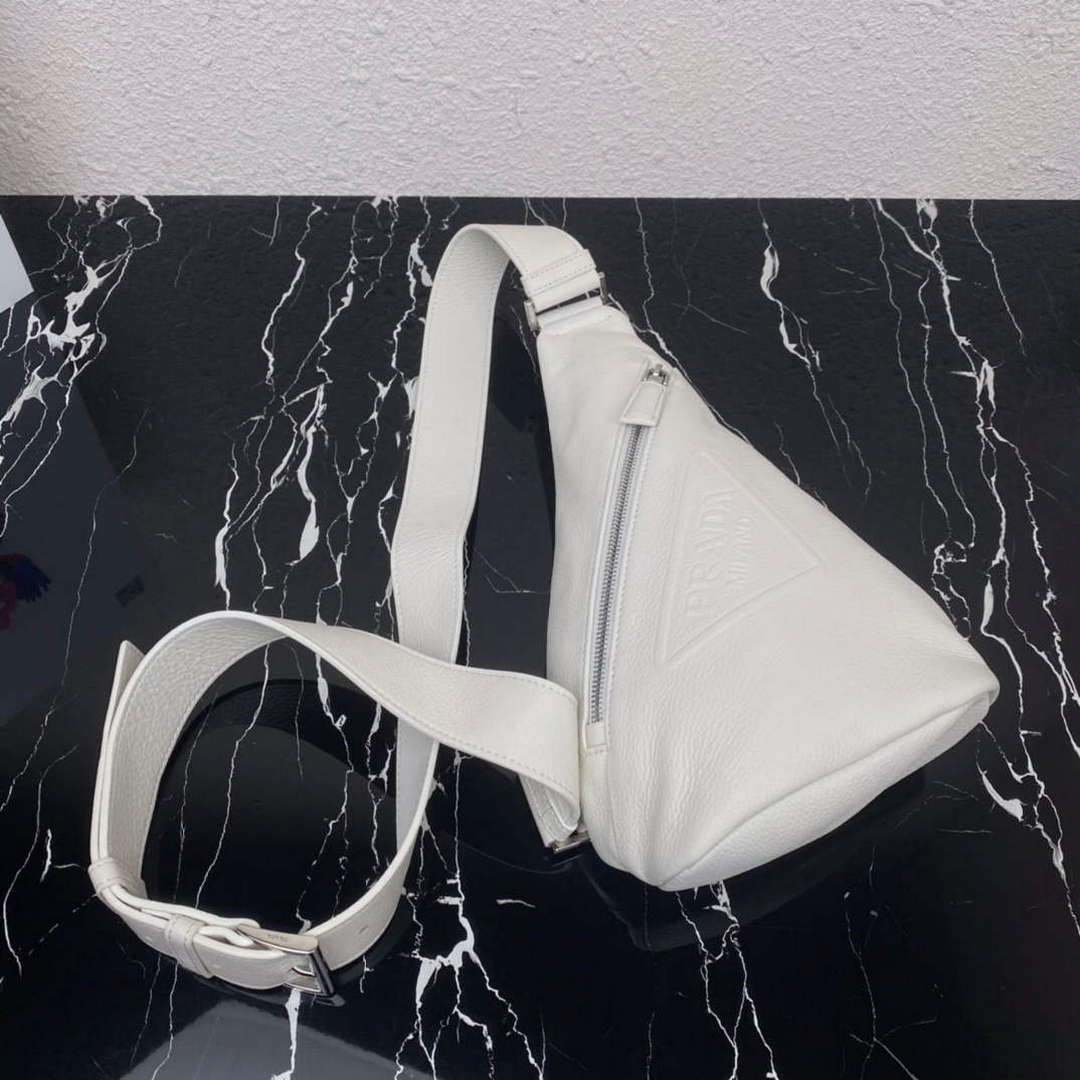 Prada 2VZ098 Prada Cross Leather Bag White