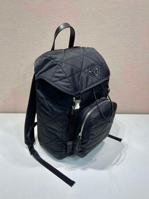 Prada 2VZ135 Re-Nylon Padded Backpack With Hood Black - Default Title - View 3