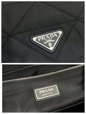 Prada 2VZ135 Re-Nylon Padded Backpack With Hood Black - Default Title - View 9