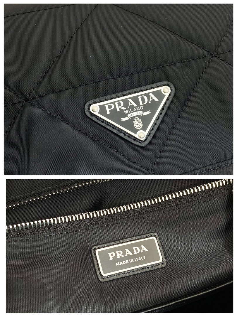 Prada 2VZ135 Re-Nylon Padded Backpack With Hood Black - Default Title - View 9