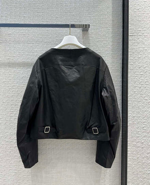 Prada 58A139 Women's Fashion Clothing Leather Jacket P99462 - S - View 8