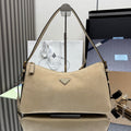 Prada Aimée large nubuck leather shoulder bag 1BC231 Apricot - Default Title - View 1