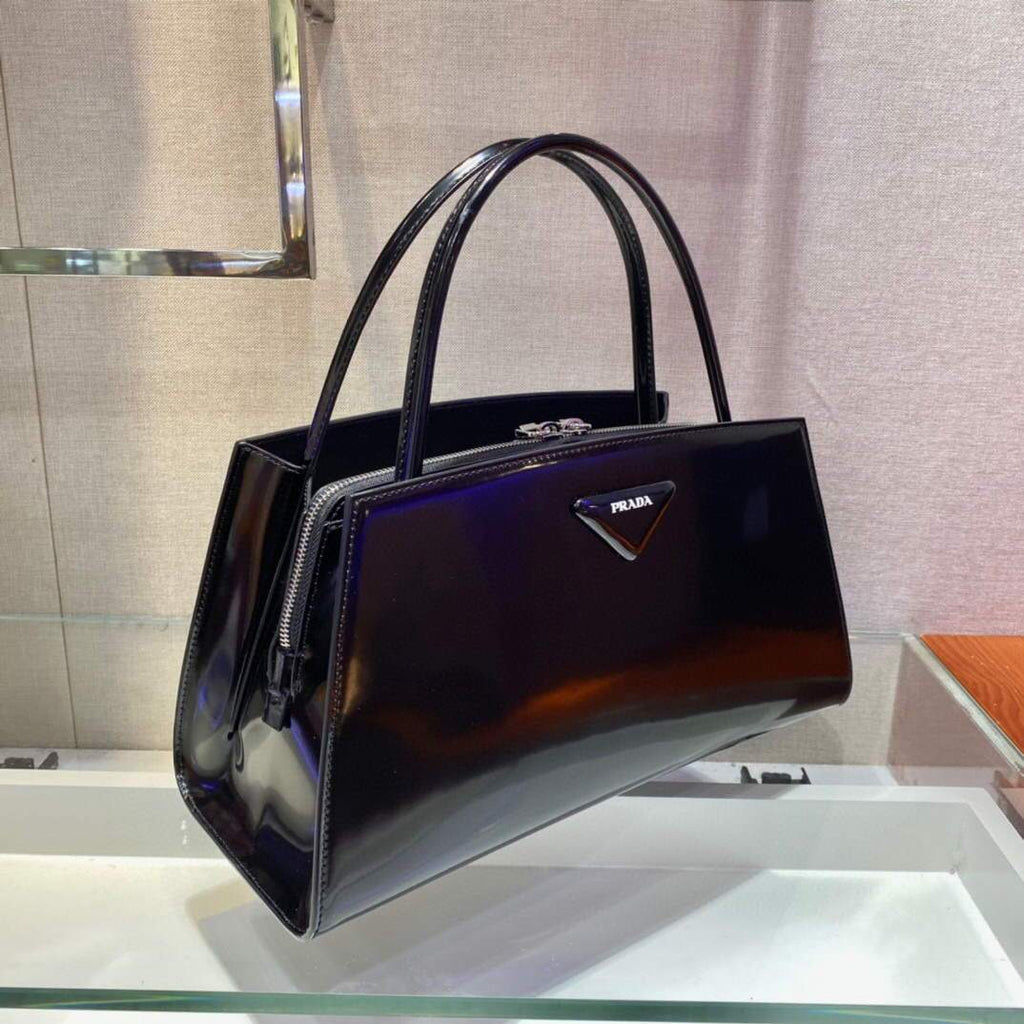 Prada Brushed leather handbag 1BA327 Black