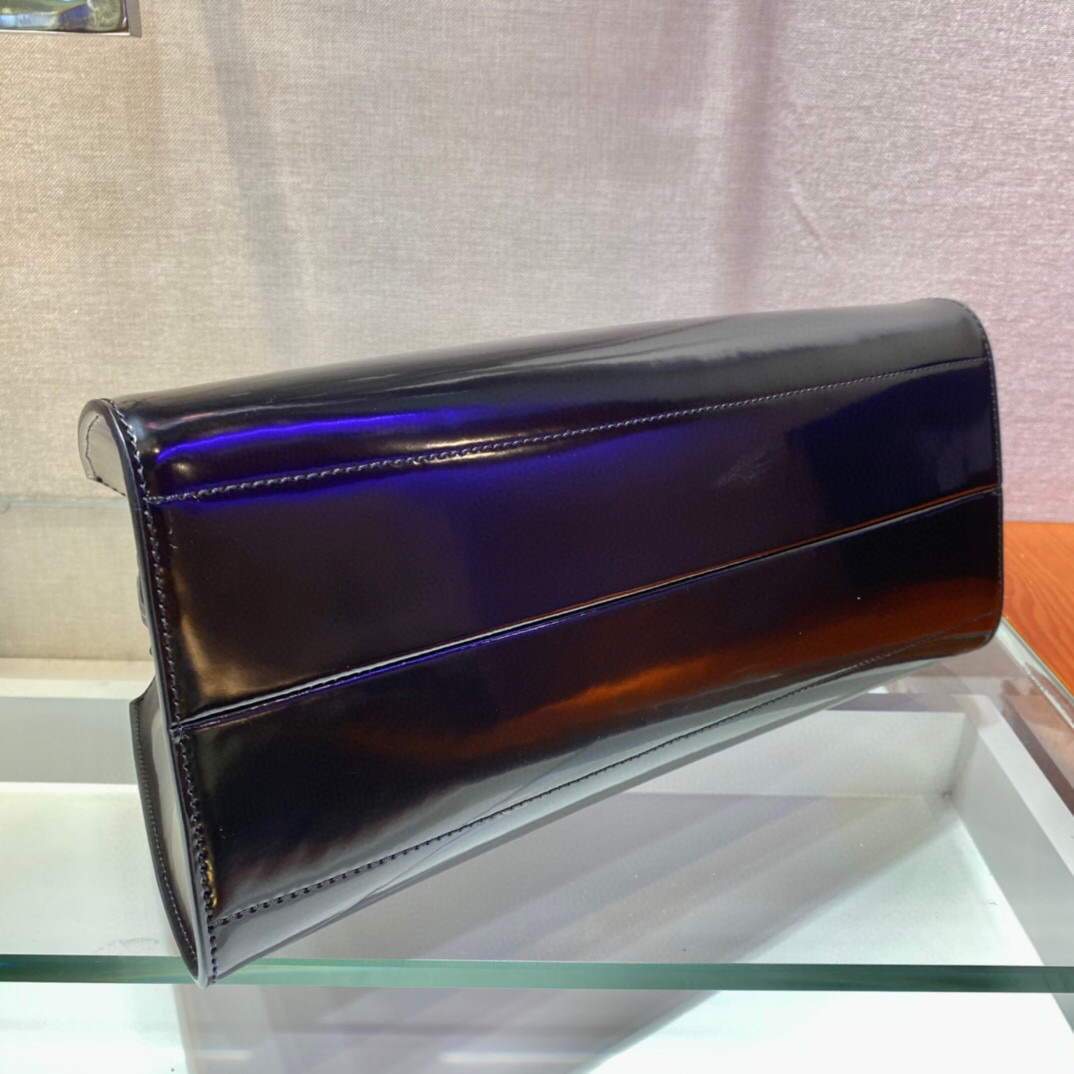 Prada Brushed leather handbag 1BA327 Black