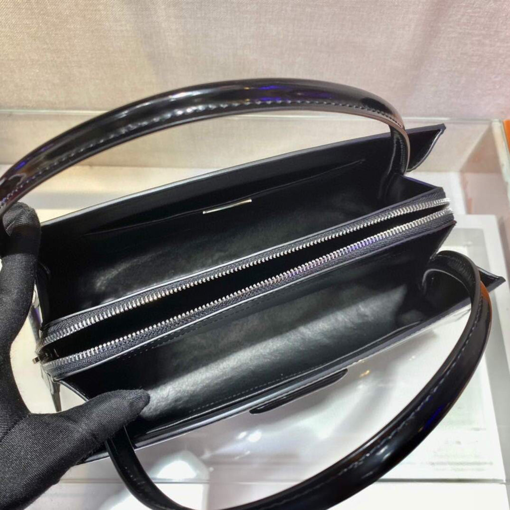 Prada Brushed leather handbag 1BA327 Black