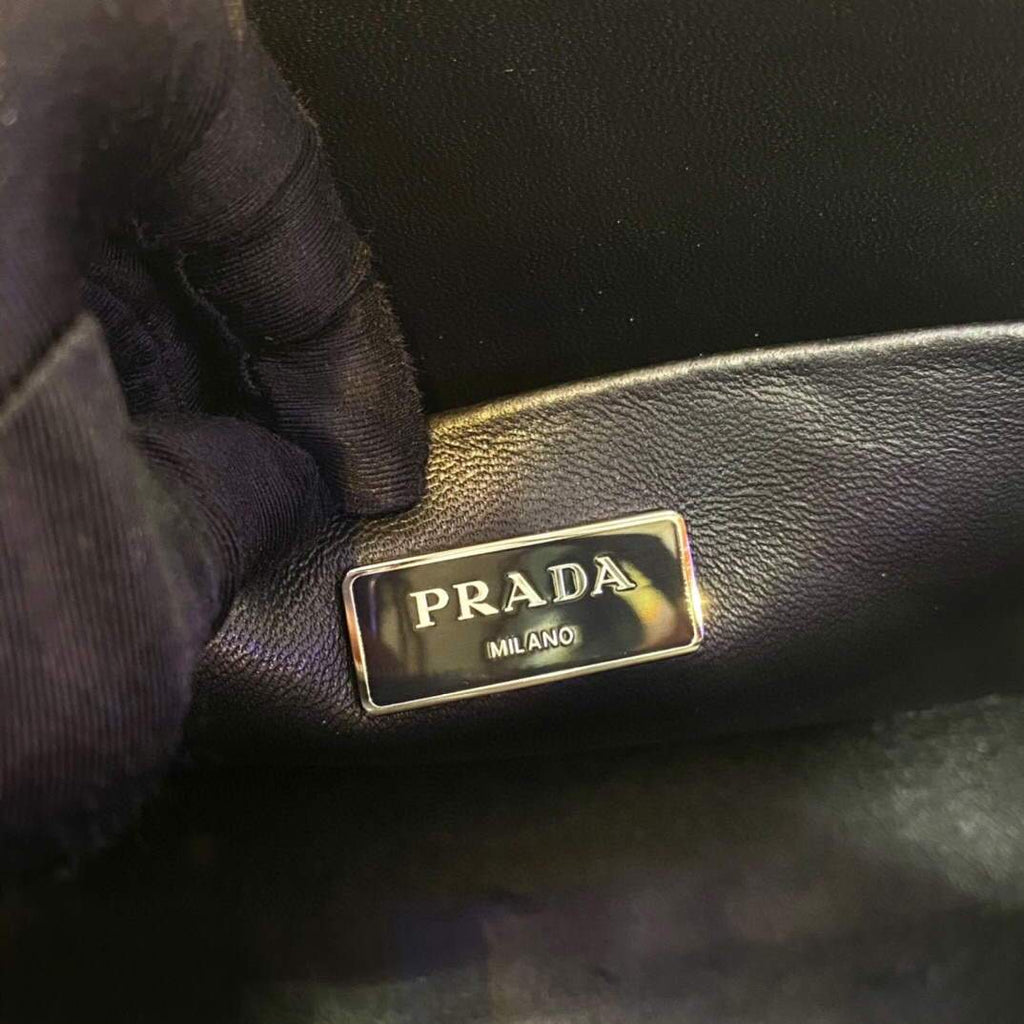 Prada Brushed leather handbag 1BA327 Black