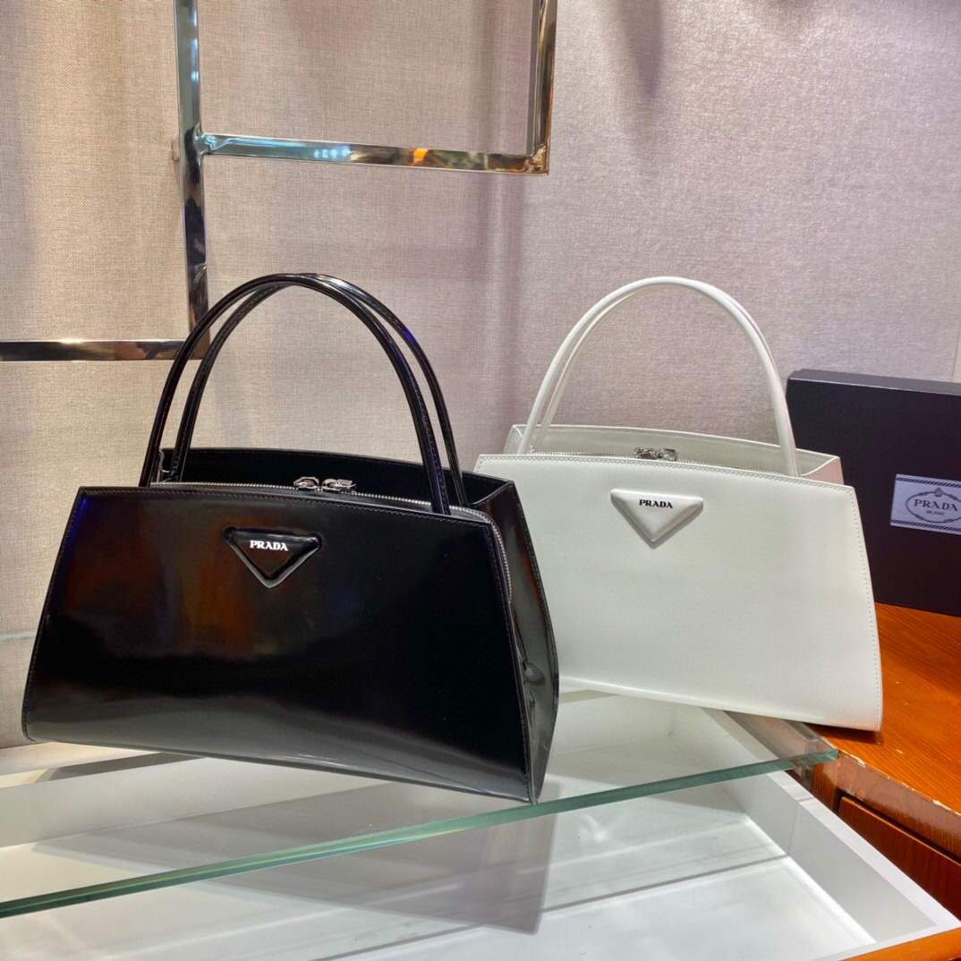 Prada Brushed leather handbag 1BA327 Black