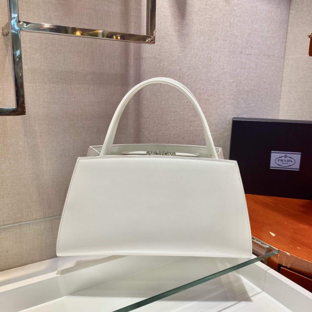 Prada Brushed leather handbag 1BA327 White