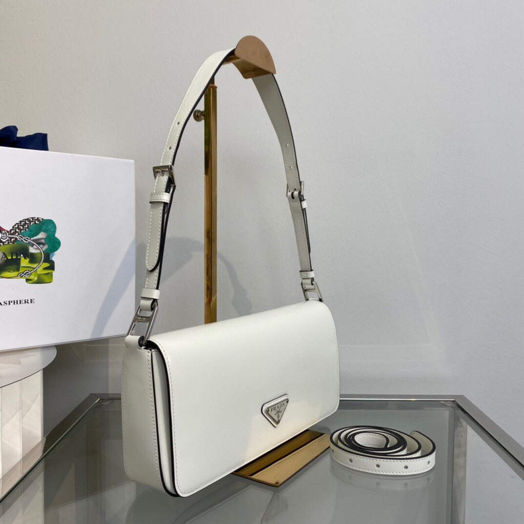 Prada Brushed leather Prada Femme 1BD323 White