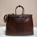 Prada Buckle Lambskin leather bag with belt 2VG126  Brown Red