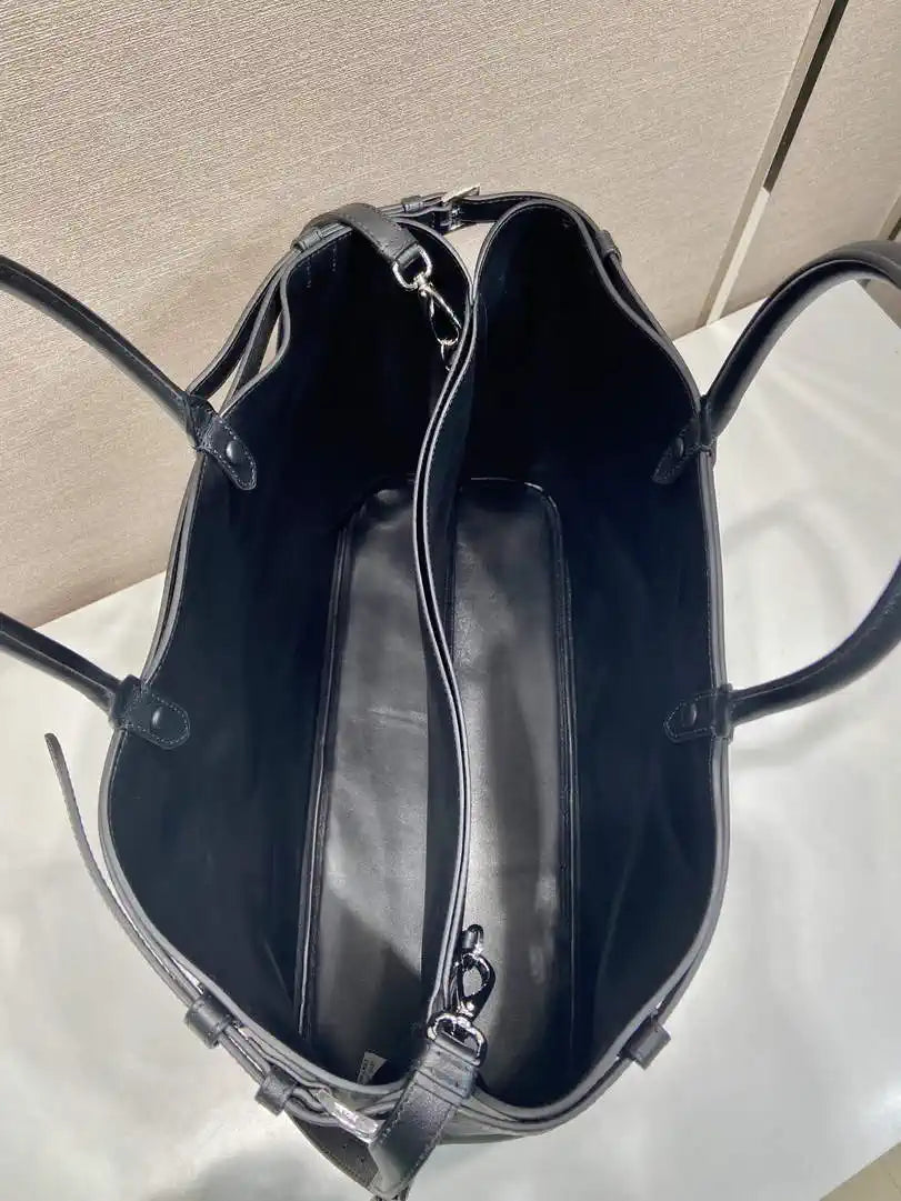 Prada Buckle leather bag with belt 2VG126 Black