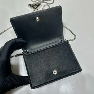 Prada Crystal-studded card holder with shoulder strap 1MR024 Black Crystal - Default Title - View 7