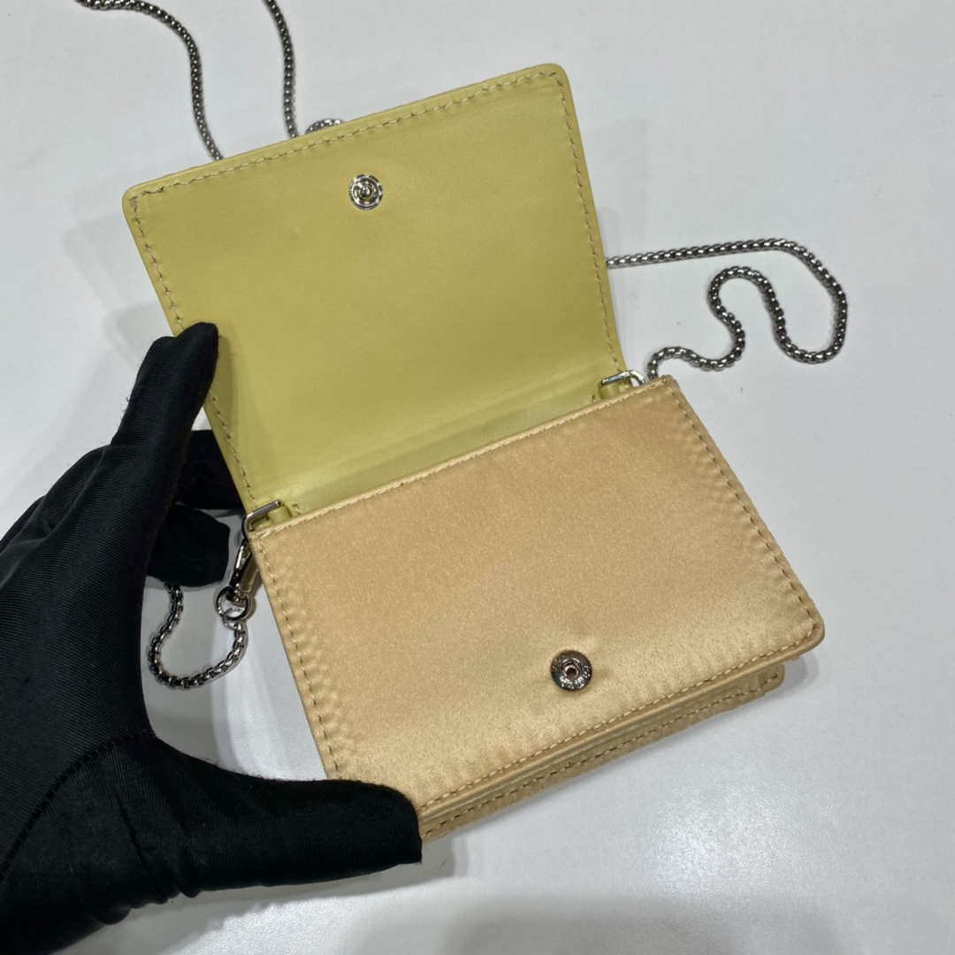 Prada Crystal-studded card holder with shoulder strap 1MR024 Yellow Crystal - Default Title - View 7