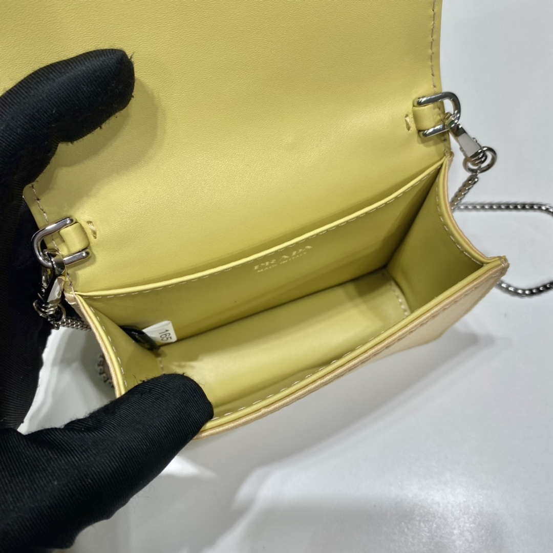 Prada Crystal-studded card holder with shoulder strap 1MR024 Yellow Crystal - Default Title - View 8