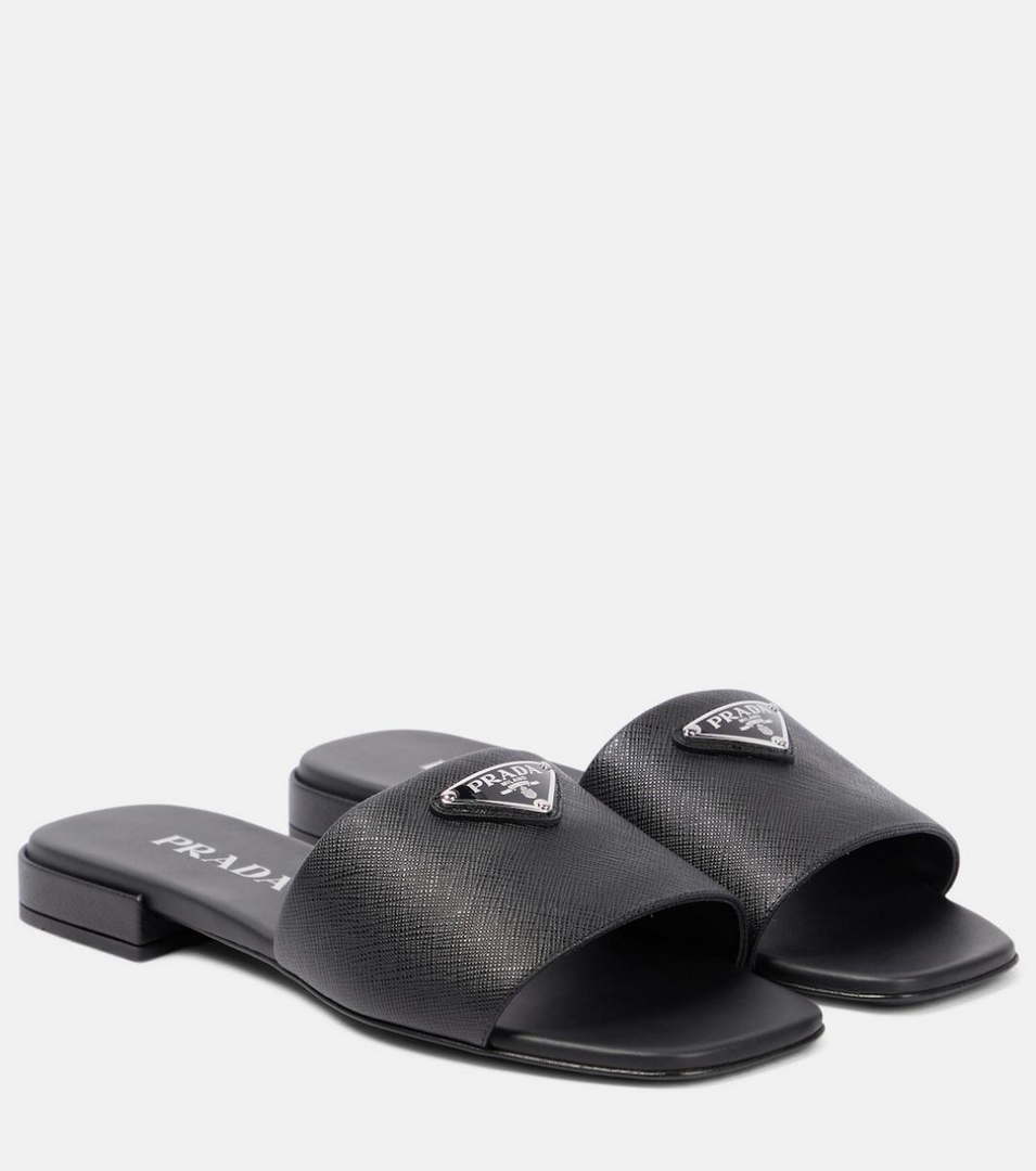 Prada Embossed leather slides leather P91263 - 34 - View 1